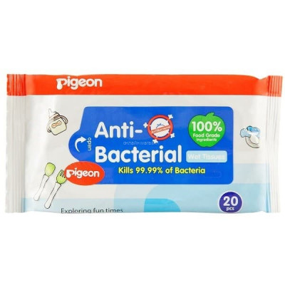 Влажные салфетки PIGEON детские с антибактериальным эффектом 20 шт 10869