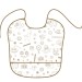 Нагрудник Inseense с кармашком, белый с рисунком, 33х33 см